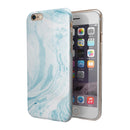 Mixtured Blue 34 Textured Marble iPhone 6/6s or 6/6s Plus 2-Piece Hybrid INK-Fuzed Case