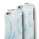 Mixtured Blue 34 Textured Marble iPhone 6/6s or 6/6s Plus 2-Piece Hybrid INK-Fuzed Case