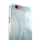 Mixtured Blue 34 Textured Marble iPhone 6/6s or 6/6s Plus 2-Piece Hybrid INK-Fuzed Case