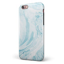 Mixtured Blue 34 Textured Marble iPhone 6/6s or 6/6s Plus 2-Piece Hybrid INK-Fuzed Case
