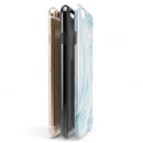 Mixtured Blue 34 Textured Marble iPhone 6/6s or 6/6s Plus 2-Piece Hybrid INK-Fuzed Case