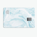 Mixtured Blue 34 Textured Marble - Premium Protective Decal Skin-Kit for the Apple Credit Card