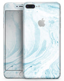 Mixtured Blue 34 Textured Marble - Skin-kit for the iPhone 8 or 8 Plus