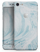 Mixtured Blue 34 Textured Marble - Skin-kit for the iPhone 8 or 8 Plus