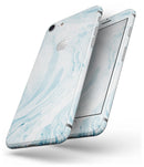 Mixtured Blue 34 Textured Marble - Skin-kit for the iPhone 8 or 8 Plus