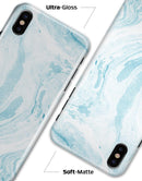 Mixtured Blue 34 Textured Marble - iPhone X Clipit Case