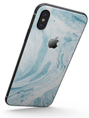 Mixtured Blue 34 Textured Marble - iPhone X Skin-Kit