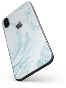 Mixtured Blue 34 Textured Marble - iPhone X Skin-Kit