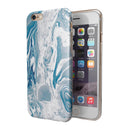Mixtured Blue 57 Textured Marble iPhone 6/6s or 6/6s Plus 2-Piece Hybrid INK-Fuzed Case