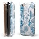 Mixtured Blue 57 Textured Marble iPhone 6/6s or 6/6s Plus 2-Piece Hybrid INK-Fuzed Case