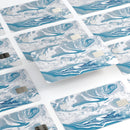 Mixtured Blue 57 Textured Marble - Premium Protective Decal Skin-Kit for the Apple Credit Card