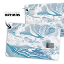 Mixtured Blue 57 Textured Marble - Premium Protective Decal Skin-Kit for the Apple Credit Card