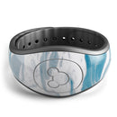 Mixtured Blue 57 Textured Marble - Decal Skin Wrap Kit for the Disney Magic Band