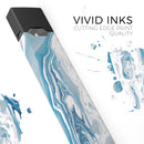 Mixtured Blue 57 Textured Marble - Premium Decal Protective Skin-Wrap Sticker compatible with the Juul Labs vaping device