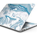 Mixtured Blue 57 Textured Marble - Skin Decal Wrap Kit Compatible with the Apple MacBook Pro, Pro with Touch Bar or Air (11", 12", 13", 15" & 16" - All Versions Available)