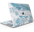 Mixtured Blue 57 Textured Marble - Skin Decal Wrap Kit Compatible with the Apple MacBook Pro, Pro with Touch Bar or Air (11", 12", 13", 15" & 16" - All Versions Available)