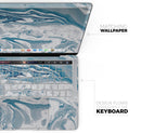 Mixtured Blue 57 Textured Marble - Skin Decal Wrap Kit Compatible with the Apple MacBook Pro, Pro with Touch Bar or Air (11", 12", 13", 15" & 16" - All Versions Available)