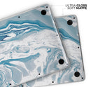 Mixtured Blue 57 Textured Marble - Skin Decal Wrap Kit Compatible with the Apple MacBook Pro, Pro with Touch Bar or Air (11", 12", 13", 15" & 16" - All Versions Available)