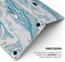 Mixtured Blue 57 Textured Marble - Skin Decal Wrap Kit Compatible with the Apple MacBook Pro, Pro with Touch Bar or Air (11", 12", 13", 15" & 16" - All Versions Available)