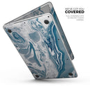 Mixtured Blue 57 Textured Marble - Skin Decal Wrap Kit Compatible with the Apple MacBook Pro, Pro with Touch Bar or Air (11", 12", 13", 15" & 16" - All Versions Available)