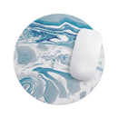 Mixtured Blue 57 Textured Marble// WaterProof Rubber Foam Backed Anti-Slip Mouse Pad for Home Work Office or Gaming Computer Desk