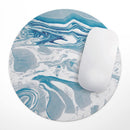 Mixtured Blue 57 Textured Marble// WaterProof Rubber Foam Backed Anti-Slip Mouse Pad for Home Work Office or Gaming Computer Desk