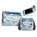 Mixtured Blue 57 Textured Marble // Skin Decal Wrap Kit for Nintendo Switch Console & Dock, Joy-Cons, Pro Controller, Lite, 3DS XL, 2DS XL, DSi, or Wii - Vinyl Skin Wrap for Nintendo Switch 2, OLED, Lite, Pro Controller, Wii & Classic Handhelds