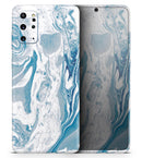 Mixtured Blue 57 Textured Marble - Skin-Kit for the Samsung Galaxy S-Series S20, S20 Plus, S20 Ultra , S10 & others (All Galaxy Devices Available)