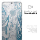 Mixtured Blue 57 Textured Marble - Skin-Kit for the Samsung Galaxy S-Series S20, S20 Plus, S20 Ultra , S10 & others (All Galaxy Devices Available)