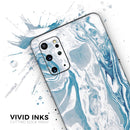 Mixtured Blue 57 Textured Marble - Skin-Kit for the Samsung Galaxy S-Series S20, S20 Plus, S20 Ultra , S10 & others (All Galaxy Devices Available)