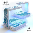 Mixtured Blue 57 Textured Marble UV Germicidal Sanitizing Sterilizing Wireless Smart Phone Screen Cleaner + Charging Station