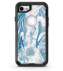 Mixtured Blue 57 Textured Marble - iPhone 7 or 8 OtterBox Case & Skin Kits