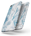 Mixtured Blue 57 Textured Marble - Skin-kit for the iPhone 8 or 8 Plus