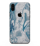 Mixtured Blue 57 Textured Marble - iPhone XS MAX, XS/X, 8/8+, 7/7+, 5/5S/SE Skin-Kit (All iPhones Available)