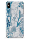 Mixtured Blue 57 Textured Marble - iPhone X Clipit Case