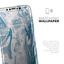 Mixtured Blue 57 Textured Marble - Vinyl Skin Wrap for iPhone 17 Pro Max, 17 Pro, 17 Air, 17, 16 & All Models — Soft Matte or Ultra Gloss