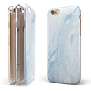 Mixtured Blue 60 Textured Marble iPhone 6/6s or 6/6s Plus 2-Piece Hybrid INK-Fuzed Case
