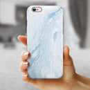 Mixtured Blue 60 Textured Marble iPhone 6/6s or 6/6s Plus 2-Piece Hybrid INK-Fuzed Case