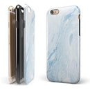 Mixtured Blue 60 Textured Marble iPhone 6/6s or 6/6s Plus 2-Piece Hybrid INK-Fuzed Case
