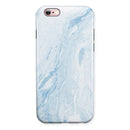 Mixtured Blue 60 Textured Marble iPhone 6/6s or 6/6s Plus 2-Piece Hybrid INK-Fuzed Case