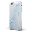 Mixtured Blue 60 Textured Marble iPhone 6/6s or 6/6s Plus 2-Piece Hybrid INK-Fuzed Case