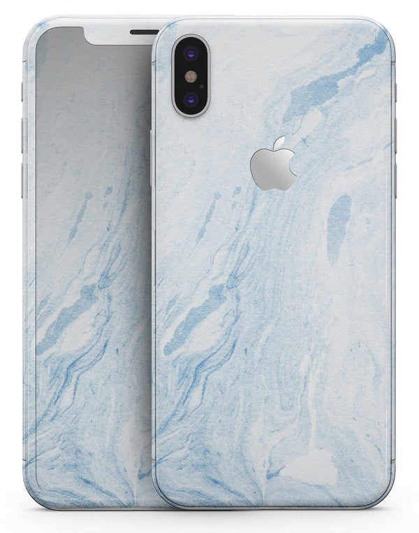 Mixtured Blue 60 Textured Marble - iPhone X Skin-Kit