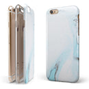 Mixtured Blue 99 Textured Marble iPhone 6/6s or 6/6s Plus 2-Piece Hybrid INK-Fuzed Case