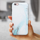 Mixtured Blue 99 Textured Marble iPhone 6/6s or 6/6s Plus 2-Piece Hybrid INK-Fuzed Case