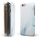 Mixtured Blue 99 Textured Marble iPhone 6/6s or 6/6s Plus 2-Piece Hybrid INK-Fuzed Case