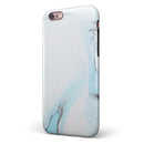 Mixtured Blue 99 Textured Marble iPhone 6/6s or 6/6s Plus 2-Piece Hybrid INK-Fuzed Case