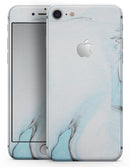 Mixtured Blue 99 Textured Marble - Skin-kit for the iPhone 8 or 8 Plus