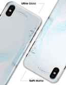 Mixtured Blue 99 Textured Marble - iPhone X Clipit Case