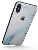 Mixtured Blue 99 Textured Marble - iPhone X Skin-Kit