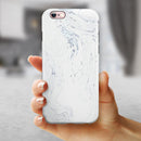 Mixtured Blue and Gray 19 Textured Marble iPhone 6/6s or 6/6s Plus 2-Piece Hybrid INK-Fuzed Case